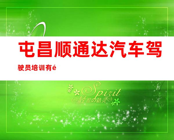 屯昌顺通达汽车驾驶员培训有限公司